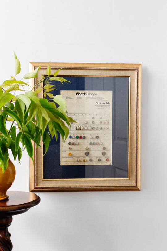 vintage italian framed button art