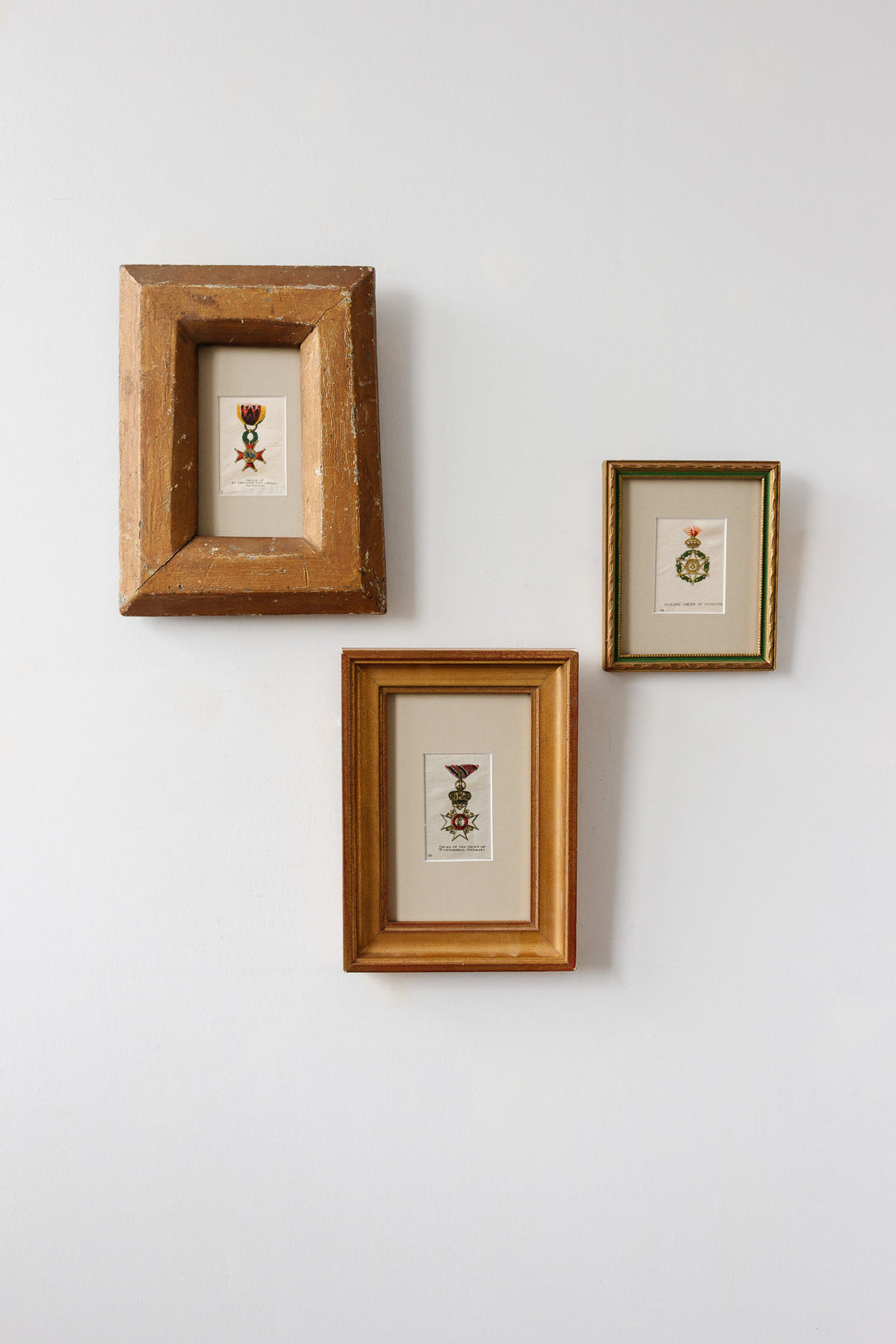 antique 1910 framed tobacco silks