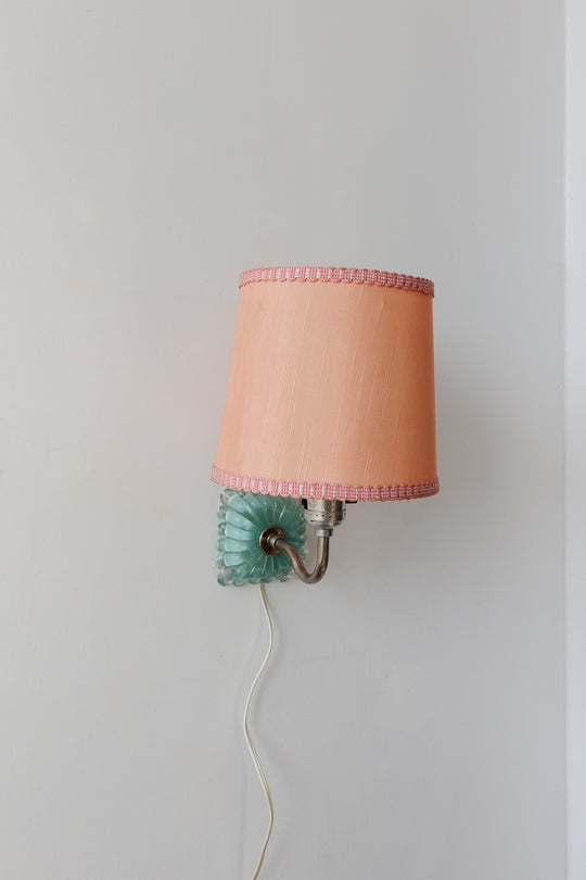 vintage english reverse painted glass wall sconce