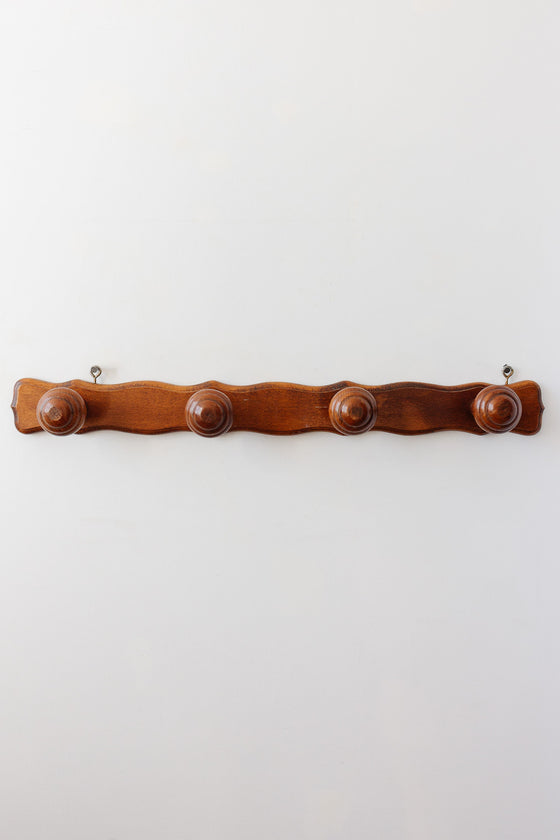 antique french 4 prong wood patère