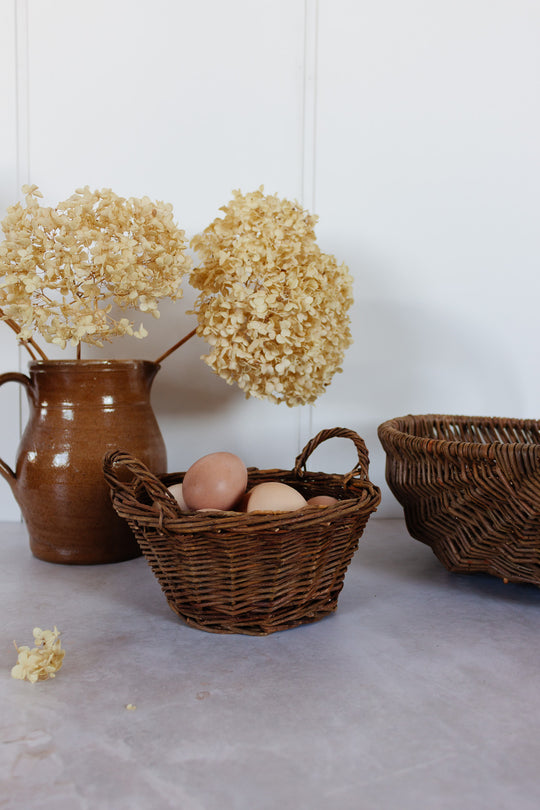 vintage french woven "osier" panier