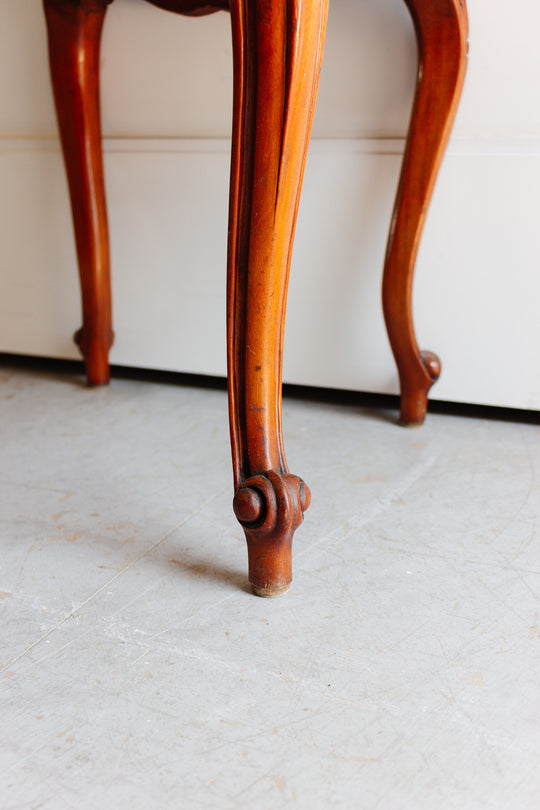 antique french louis xv bedside table with marble top