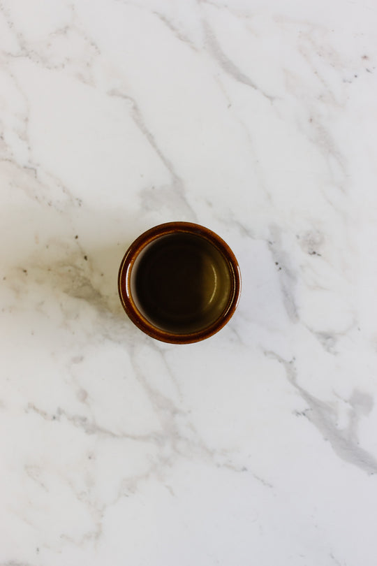 antique english stoneware mustard pot