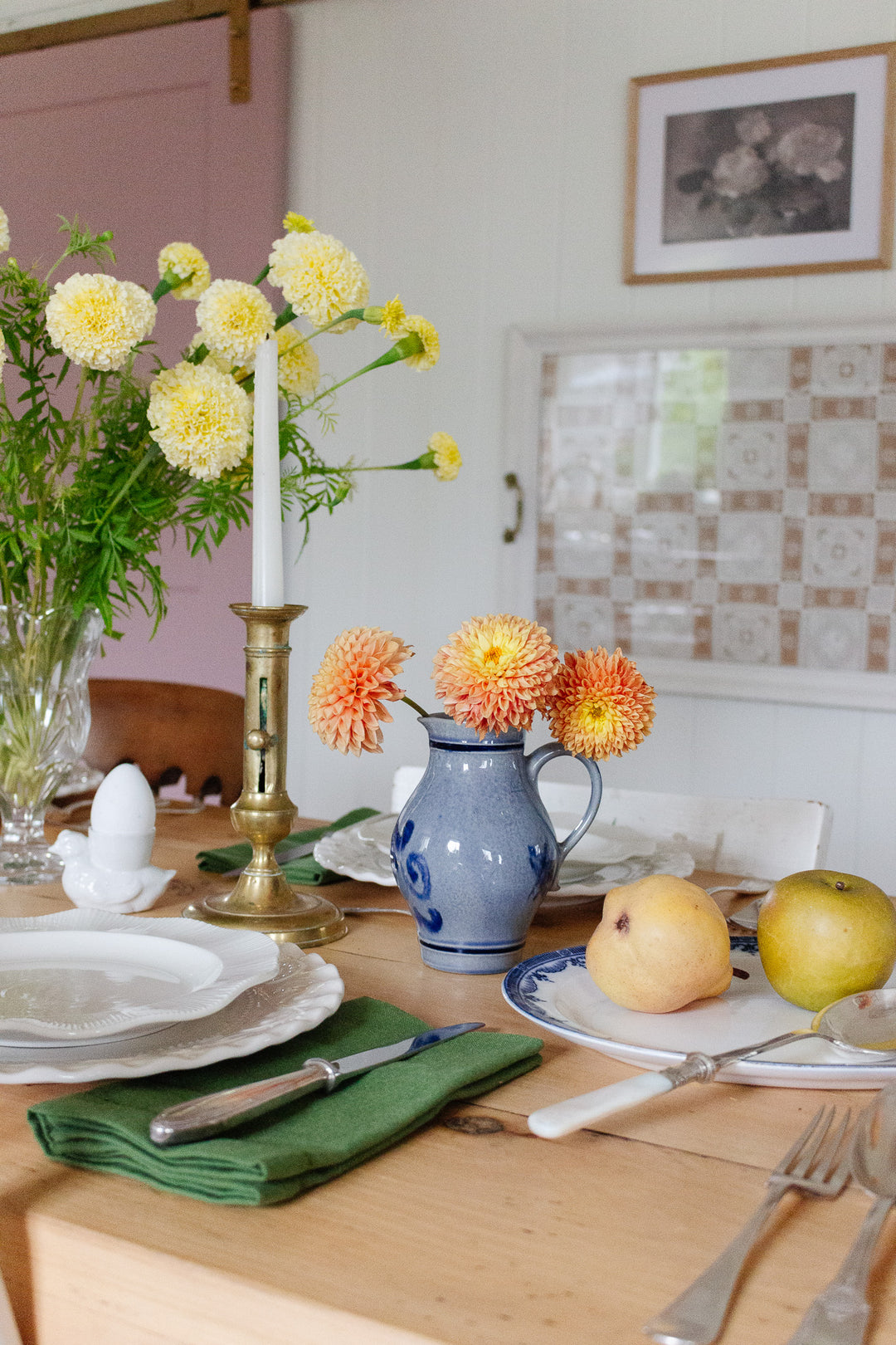 vintage German salt glaze pitcher, medium