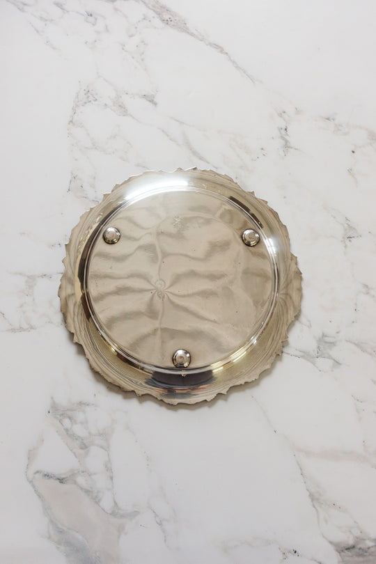 vintage sheffield reproduction silverplated grape vine platter
