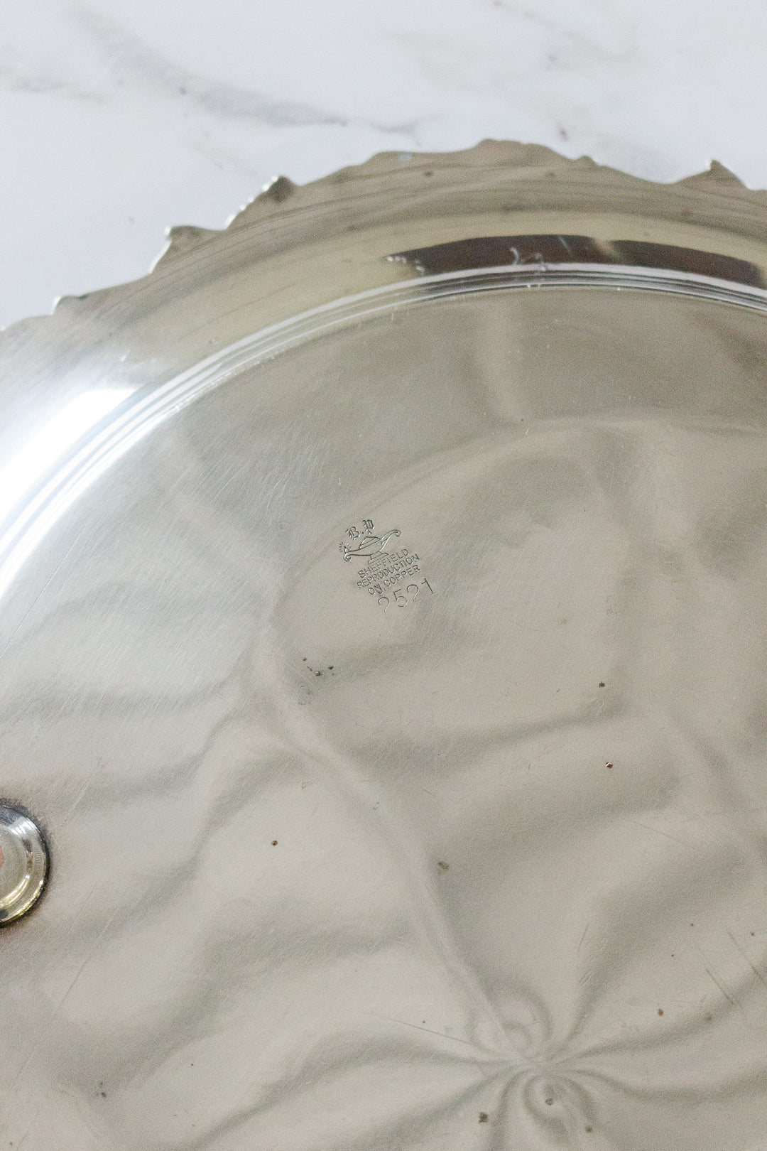 vintage sheffield reproduction silverplated grape vine platter