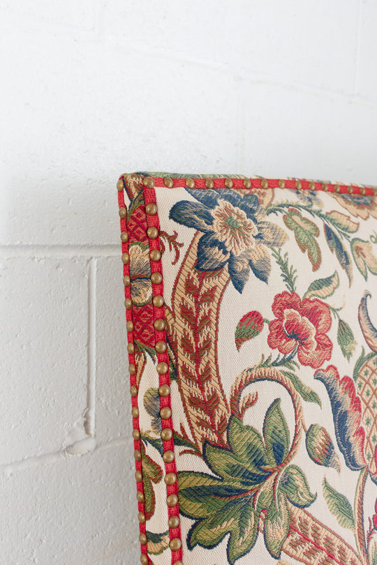 pair of 19th century French Louis XIV style tapestry & gilt walnut armchairs