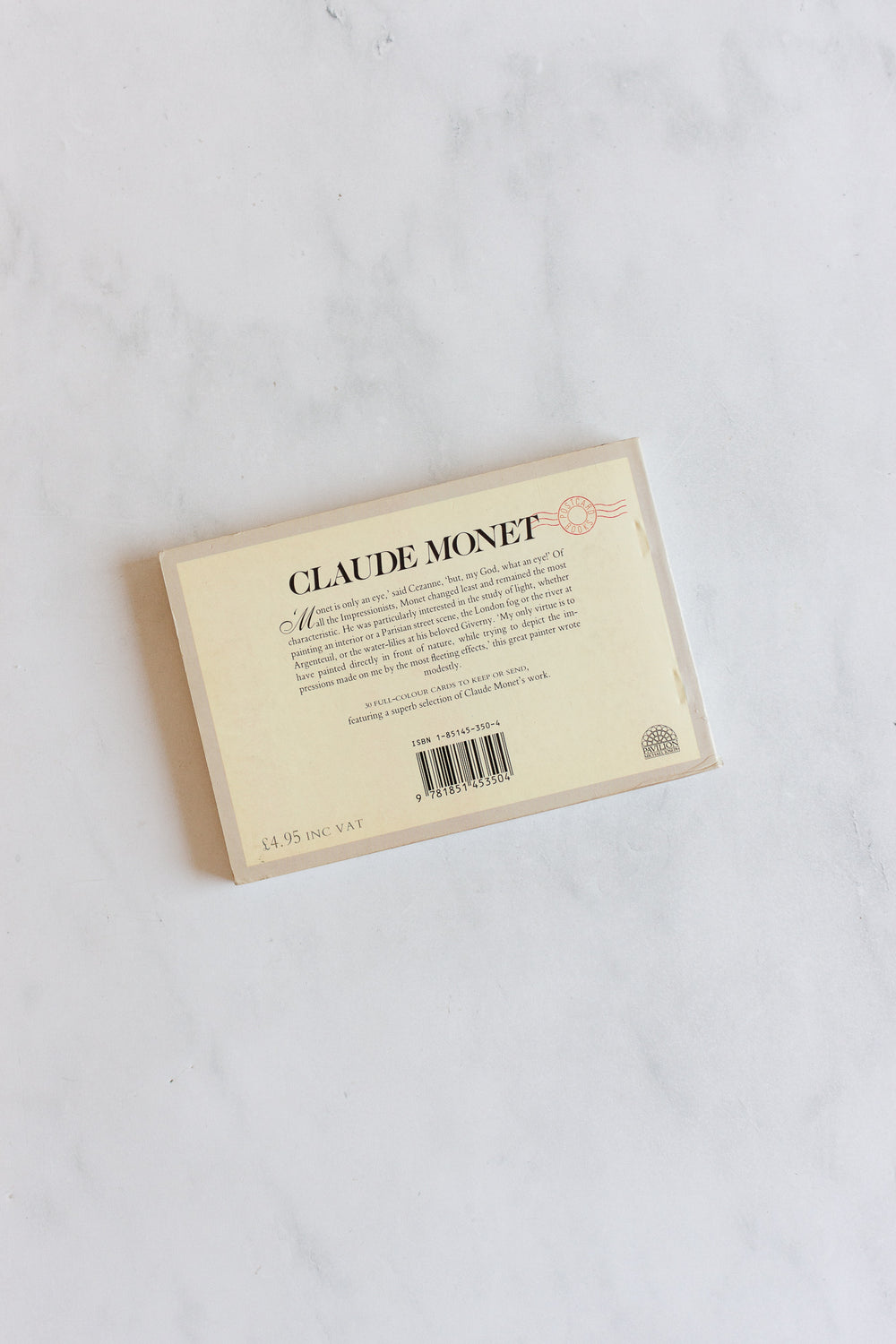 vintage Monet museum souvenir postcard book
