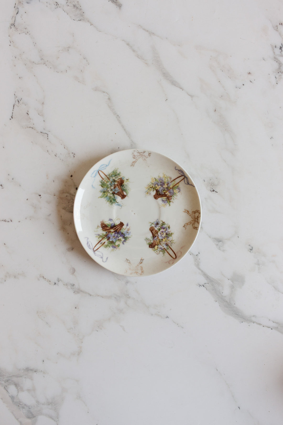 19th century austrian "victoria" handpainted teacups and saucers