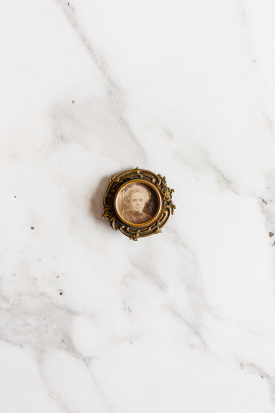 19th century french portrait brooch