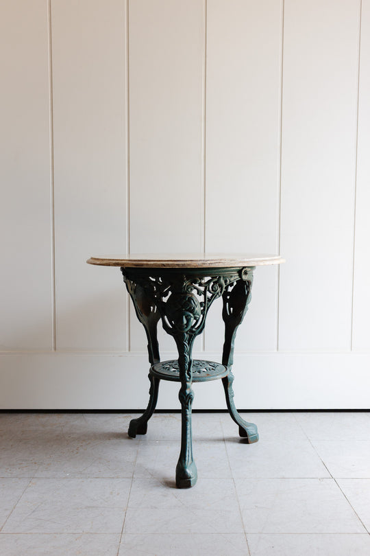 turn of the century English pub table with stone top