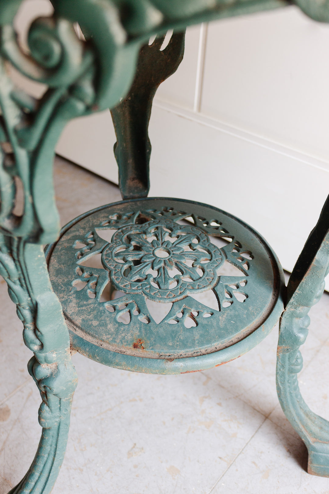 turn of the century English pub table with stone top