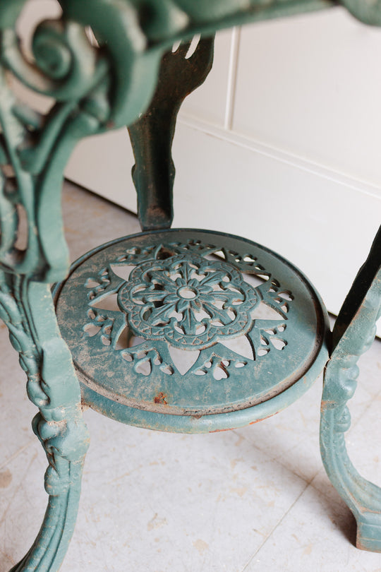 turn of the century English pub table with stone top