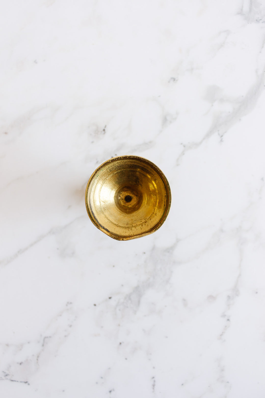 vintage french brass candlestick pair