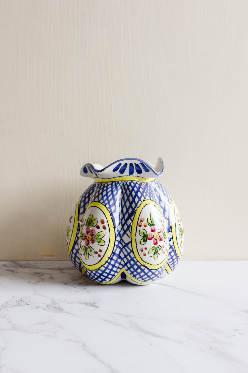 vintage handpainted ceramic portuguese vase