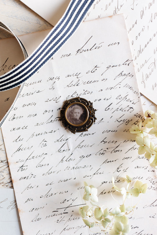 19th century french portrait brooch