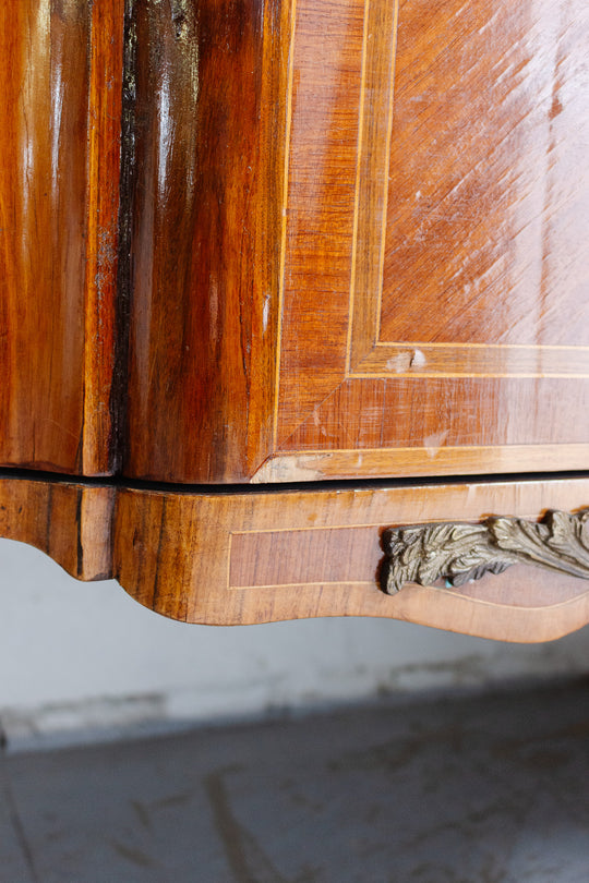 19th century french kingwood louis xv marble topped commode