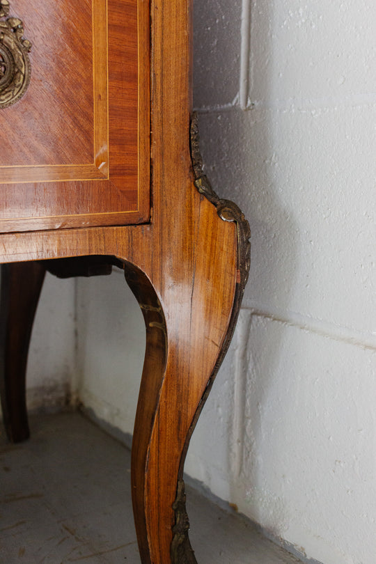 19th century french kingwood louis xv marble topped commode