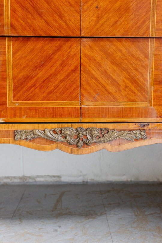 19th century french kingwood louis xv marble topped commode