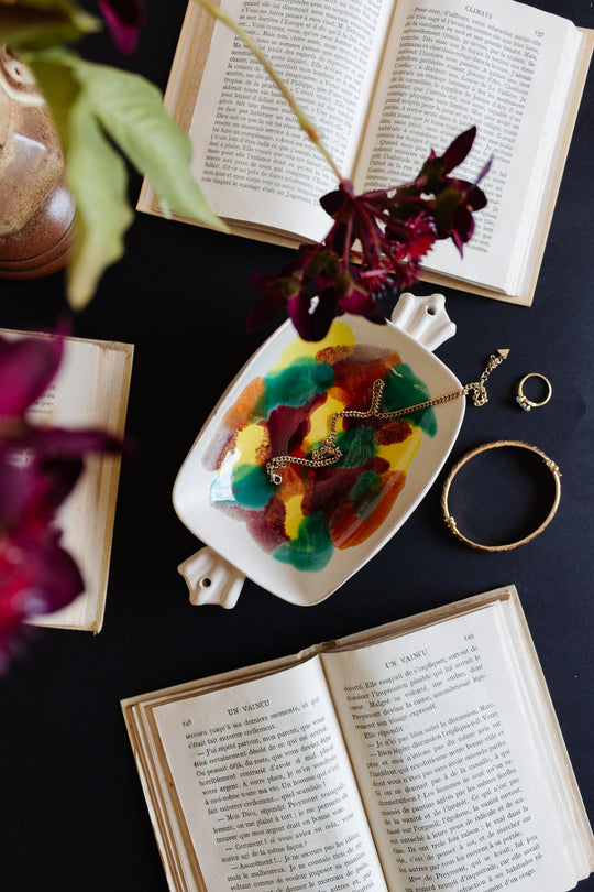 vintage french studio pottery "vide poche"