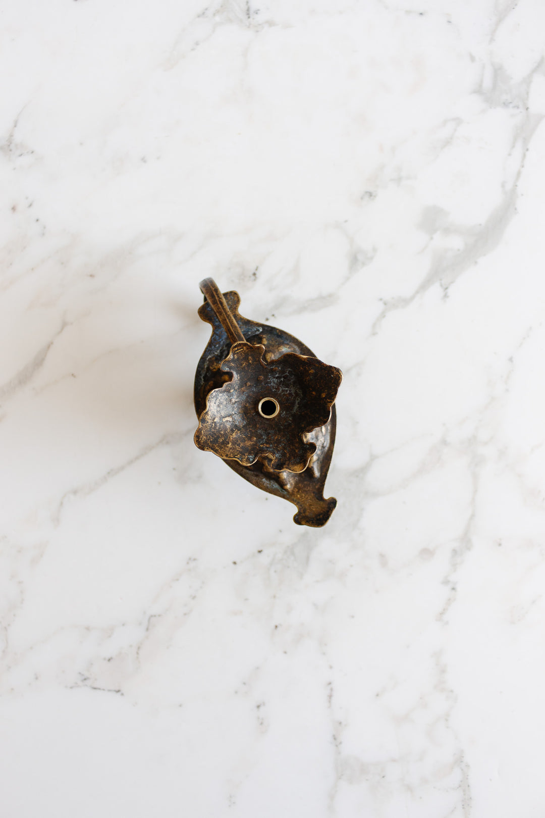 antique french ornate tall chamberstick