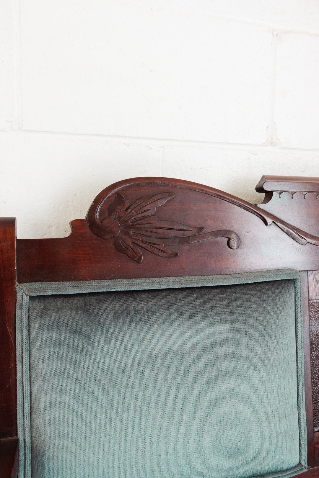 antique english Eastlake upholstered settee