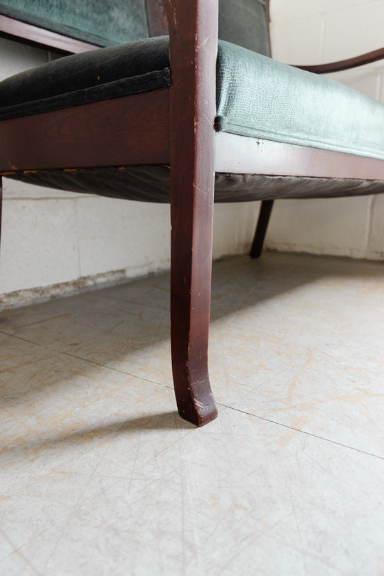 antique english Eastlake upholstered settee