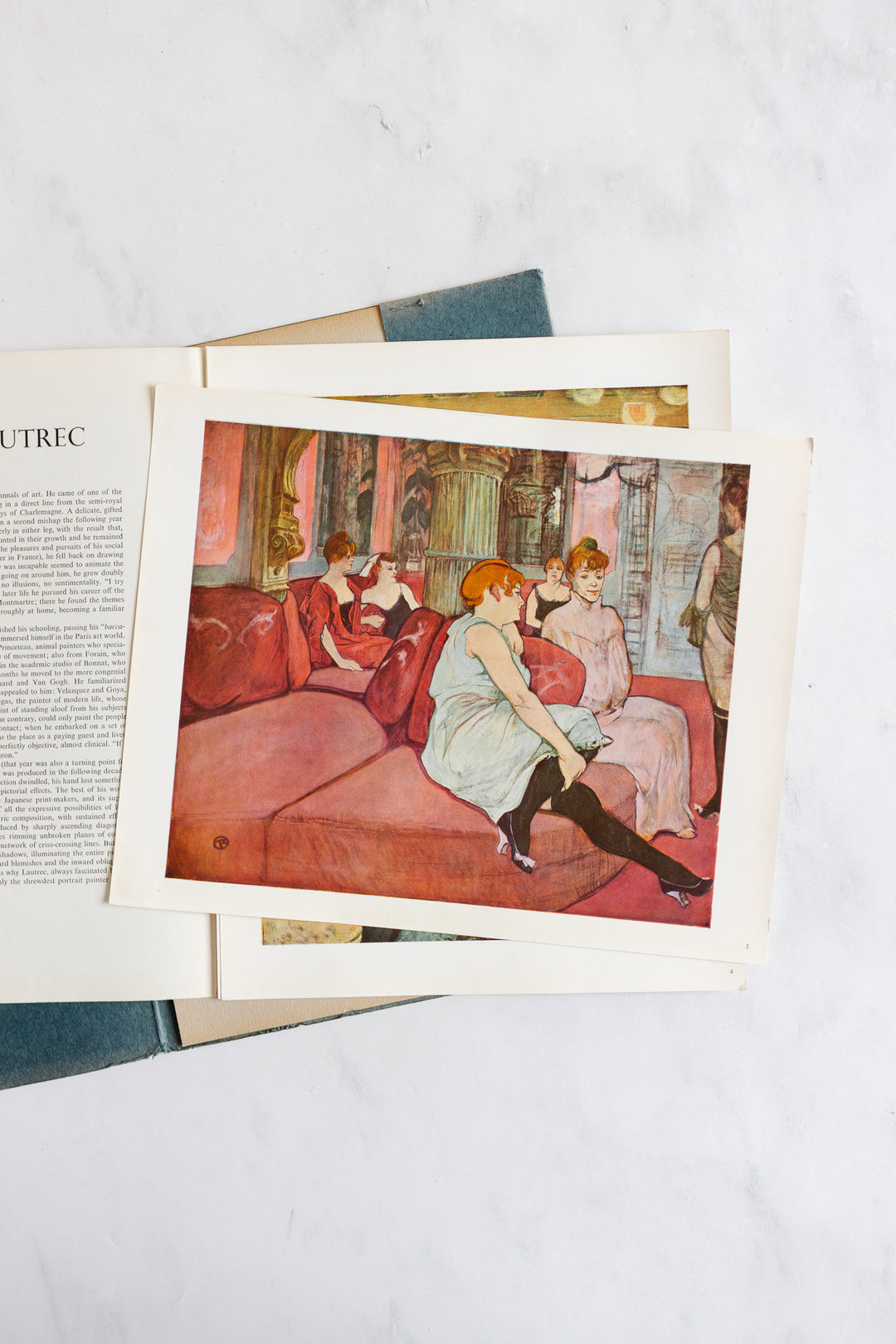 vintage portfolio collection of prints by modigliani and toulouse-lautrec