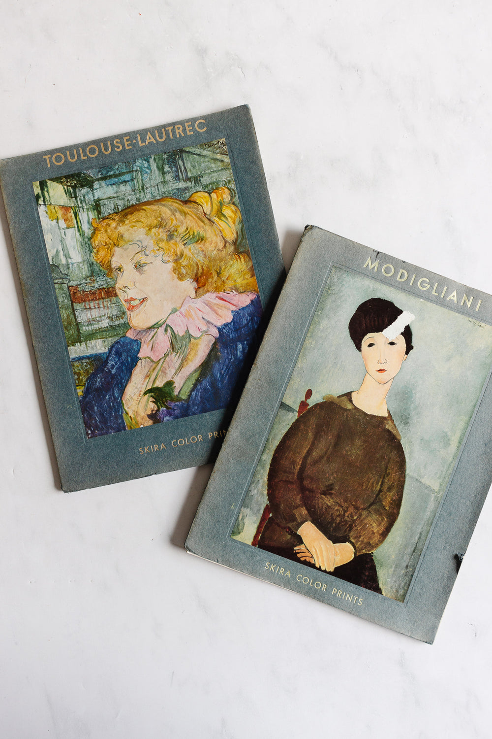 vintage portfolio collection of prints by modigliani and toulouse-lautrec