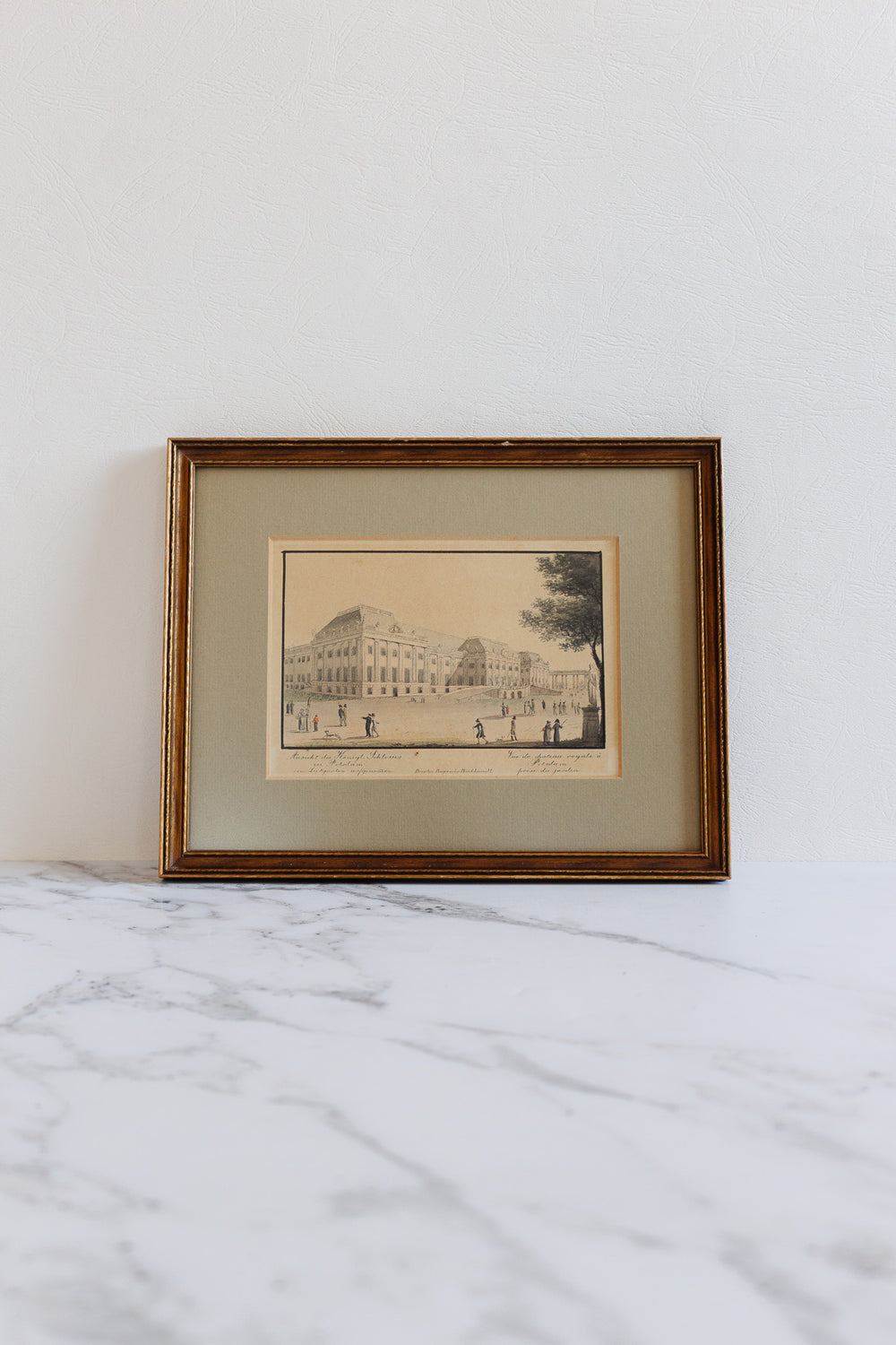 antique English hand coloured engraving