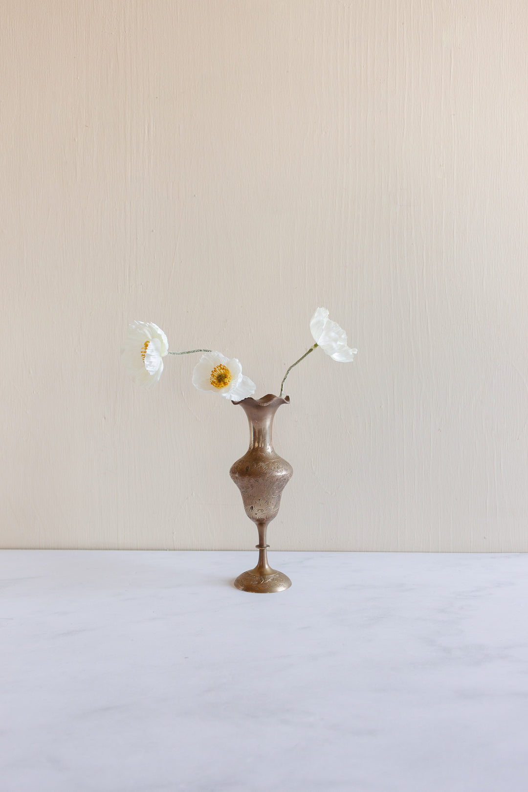 vintage petite brass bud vase