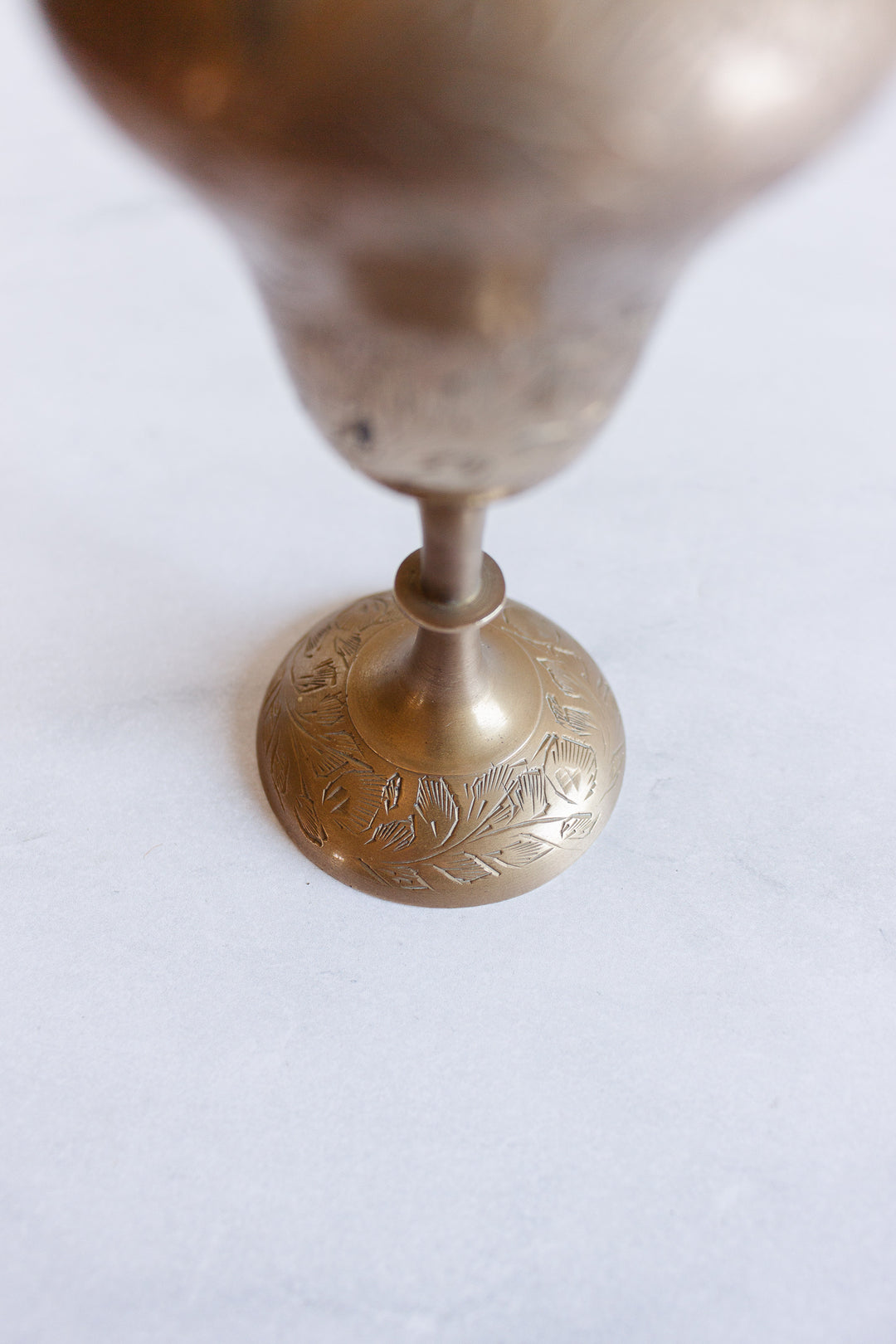 vintage petite brass bud vase
