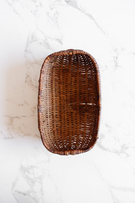 vintage french woven petit panier français