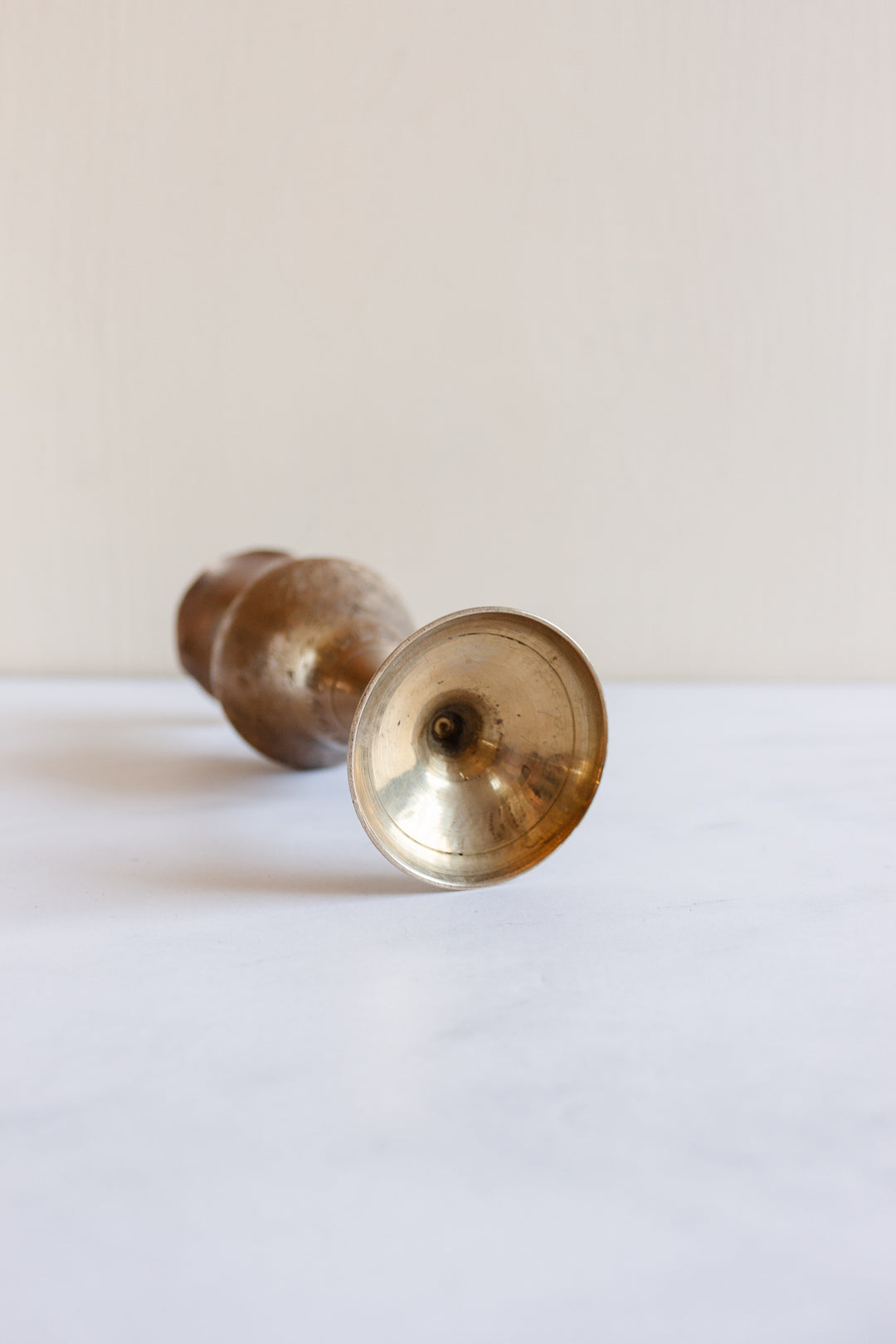 vintage petite brass bud vase