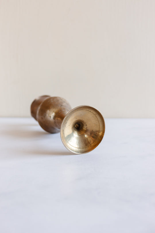 vintage petite brass bud vase