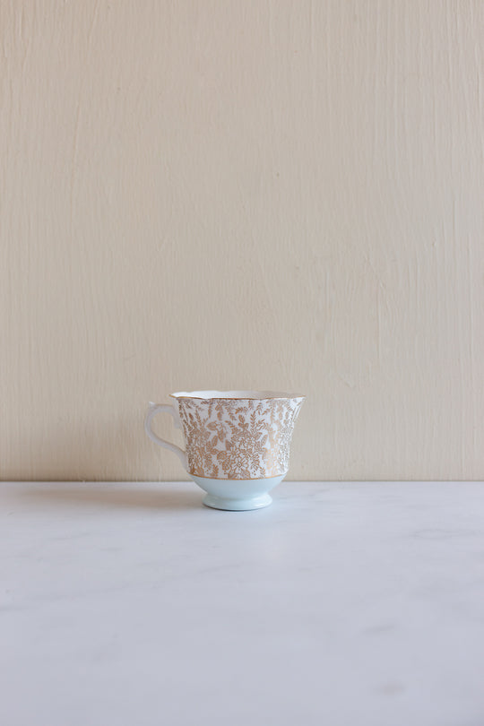 vintage royal vale gold chintz teacup
