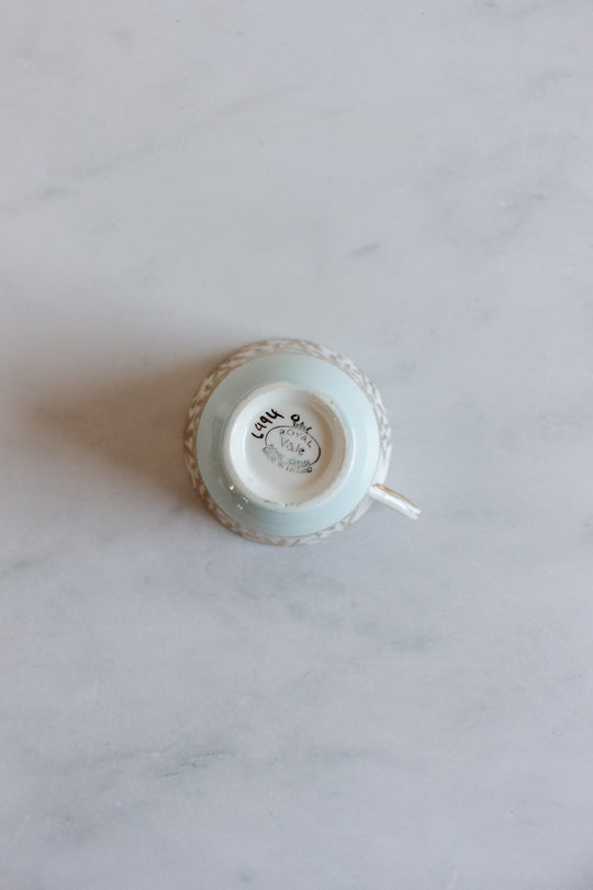vintage royal vale gold chintz teacup