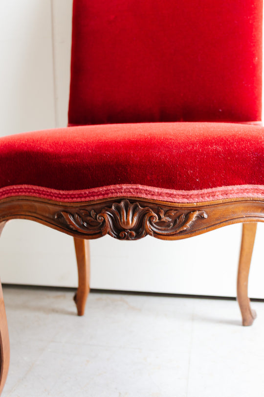 antique french louis xiv dining chairs, set of 6