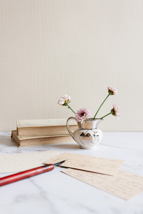 vintage lusterware creamer by lancaster and sandland, hanley England