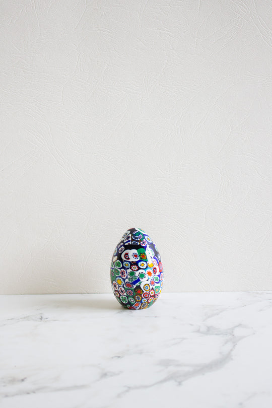 vintage murano glass millefiori decorative egg