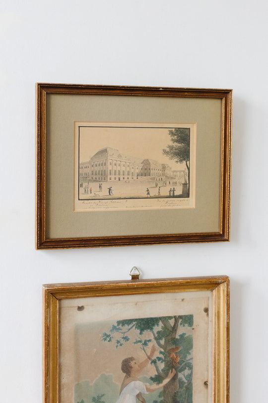 antique English hand coloured engraving