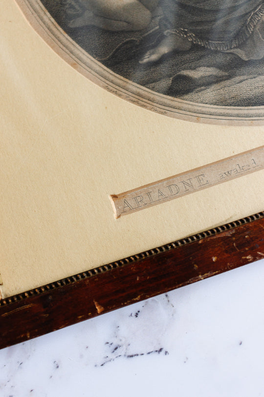 antique English engraving, “Ariadne”