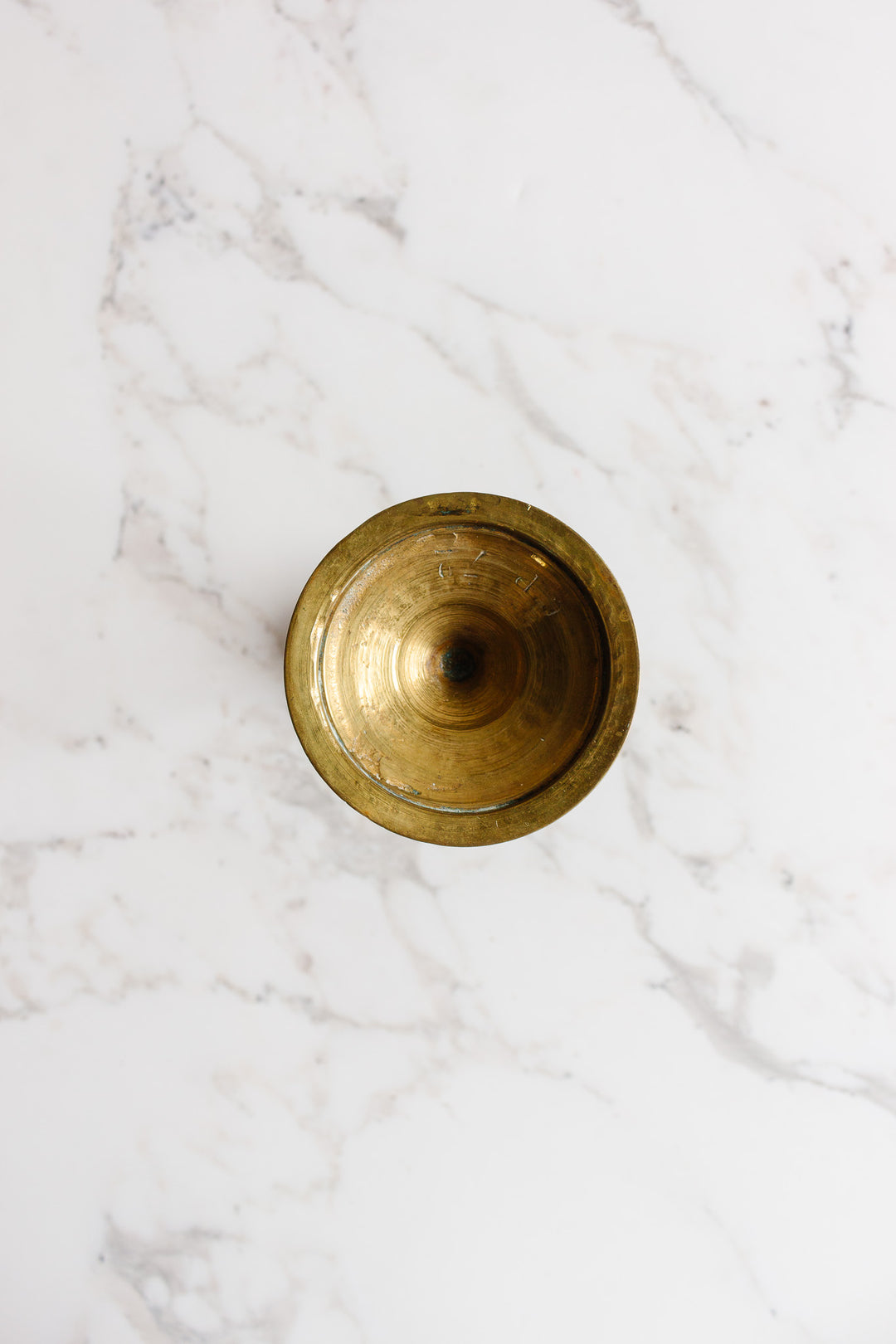 19th century French Louis XV style brass candlestick