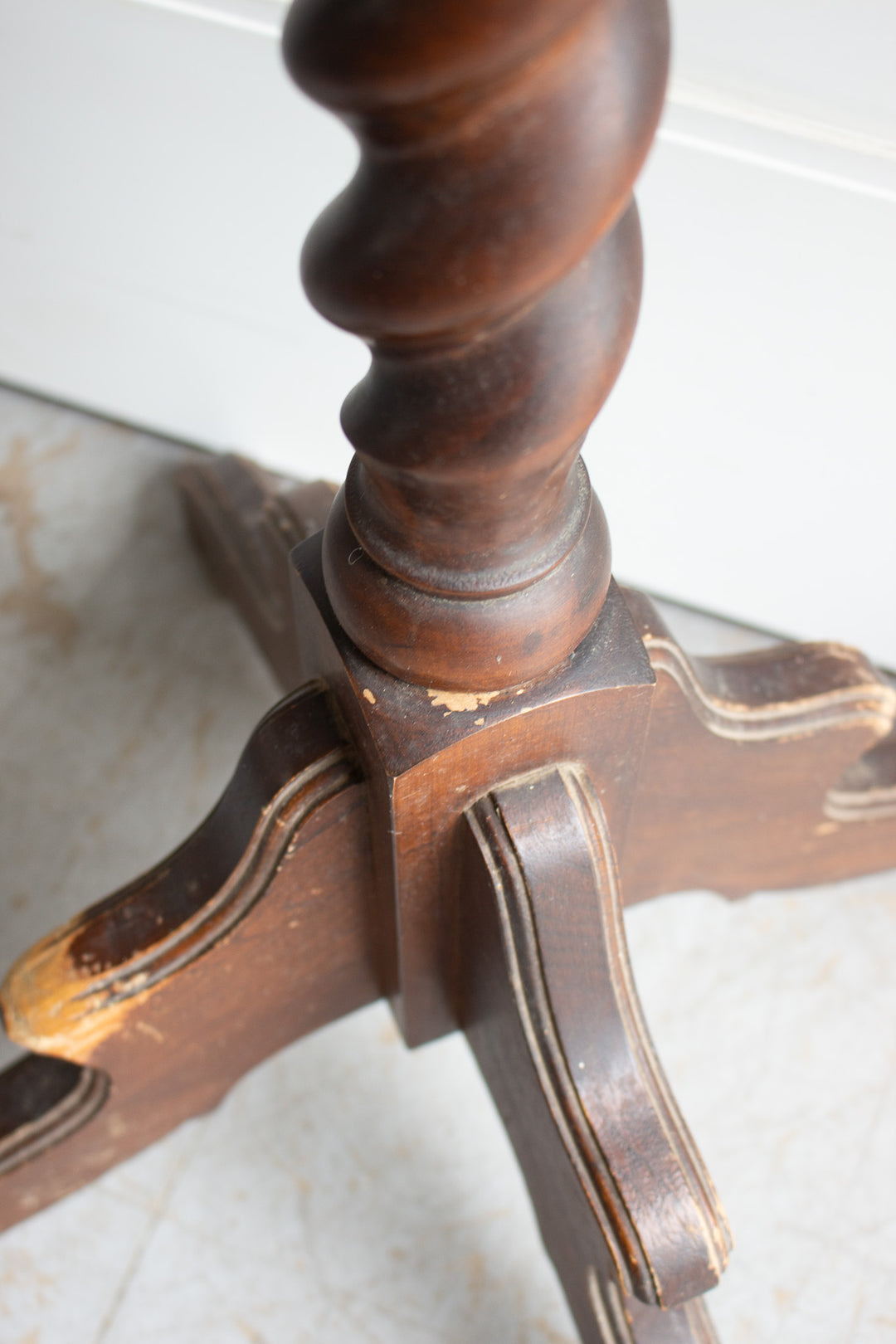 antique English barley twist coat rack