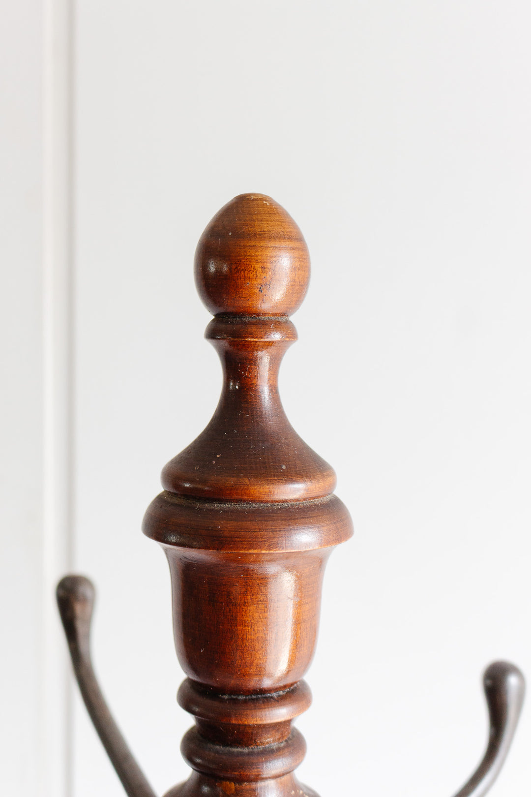 antique English barley twist coat rack