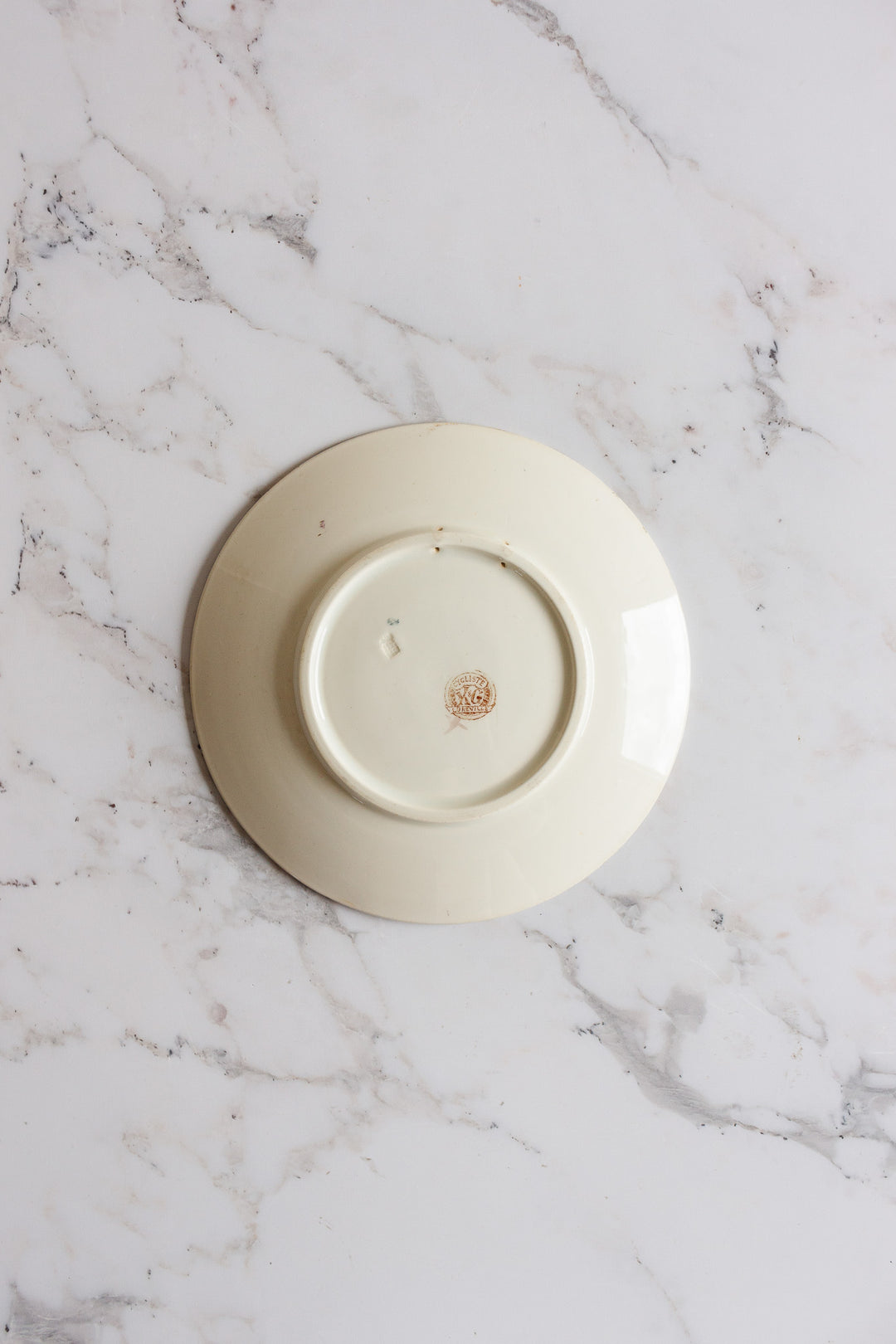 19th century French KG Luneville “cycliste” talking plate