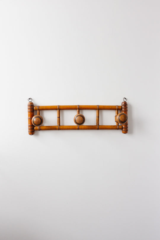 19th century French bistro faux bamboo coat rack