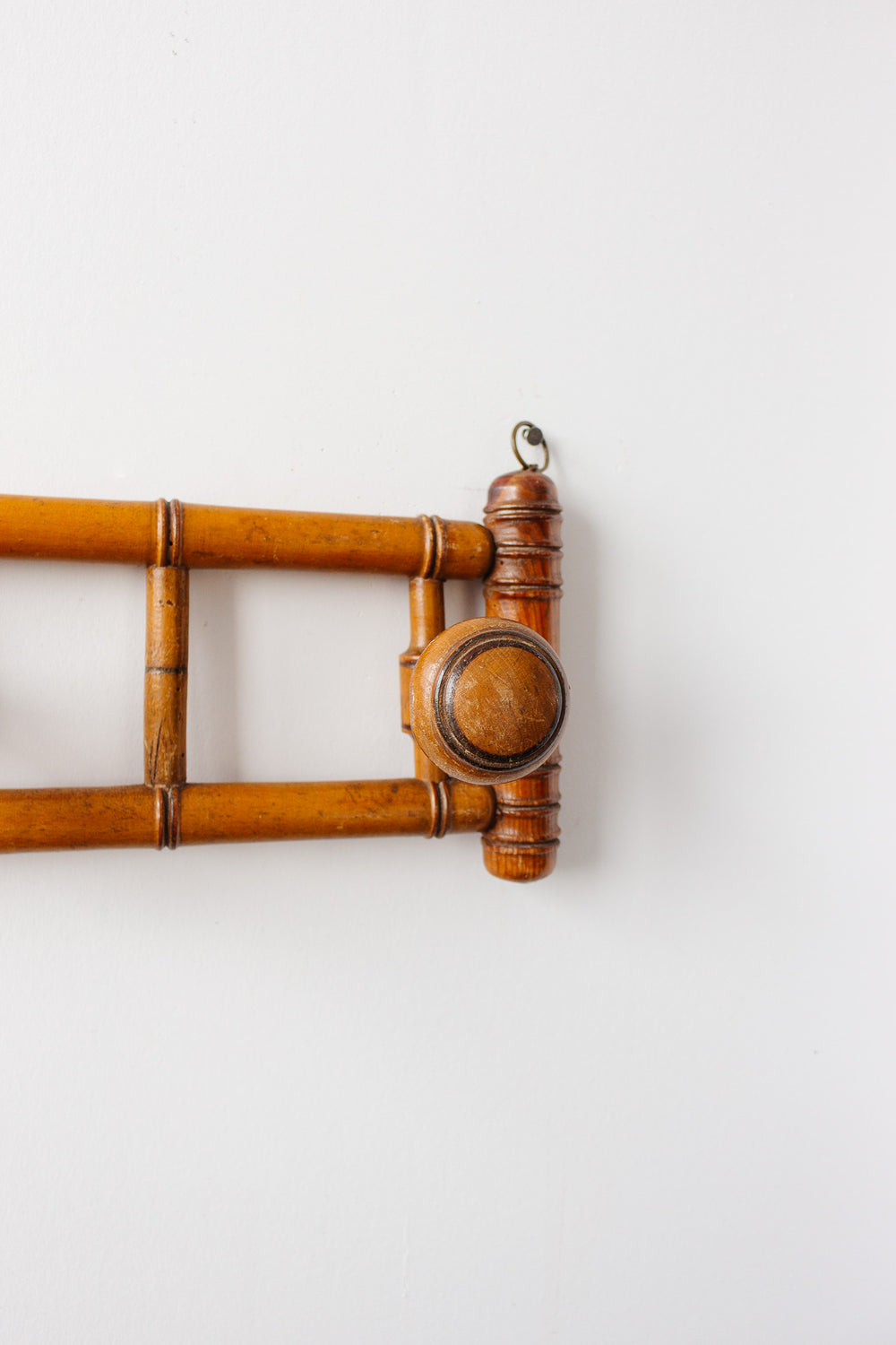 19th century French bistro faux bamboo coat rack