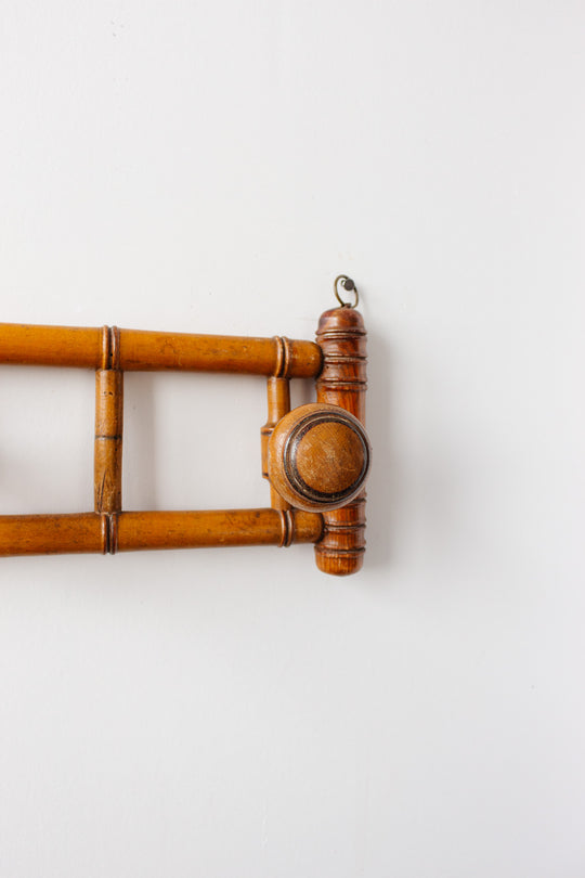 19th century French bistro faux bamboo coat rack