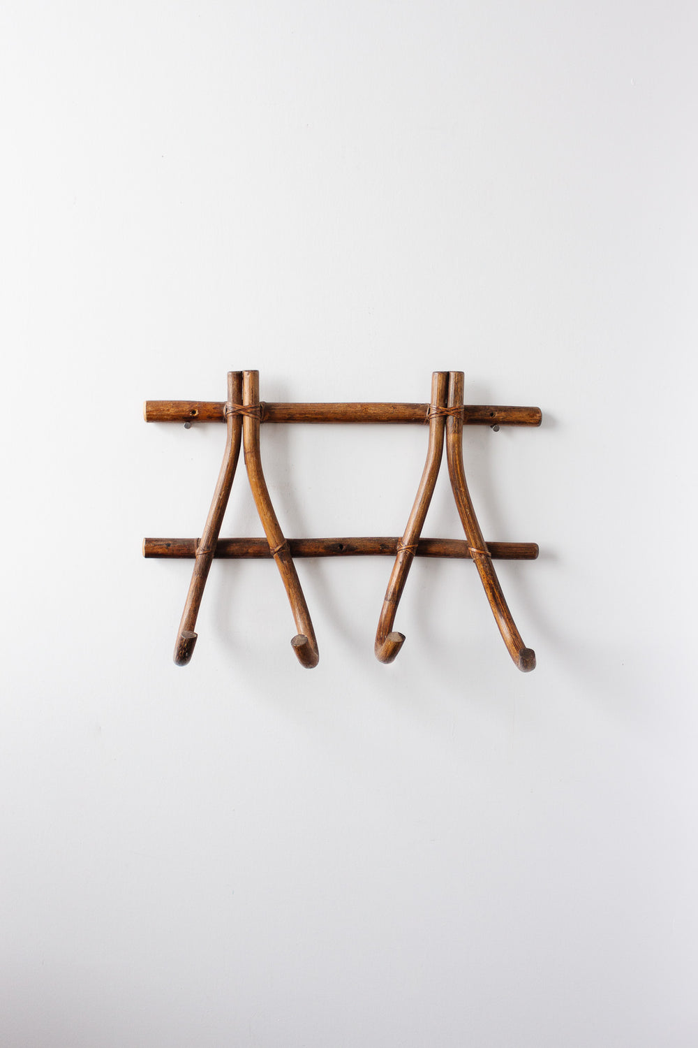 1960s French bamboo coat rack